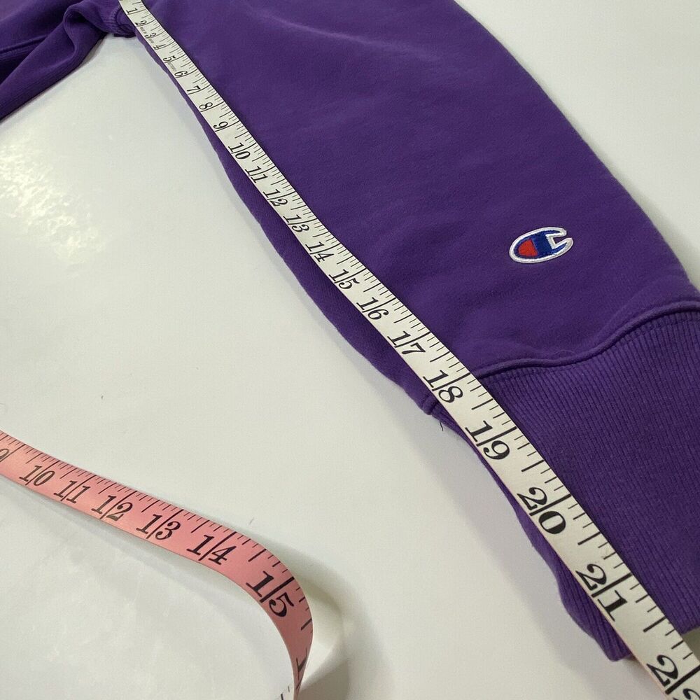 Champion Hoodie Sweatshirt Size Small Reverse Weave Purple Colorful Graphic Logo - Picture 10 of 12
